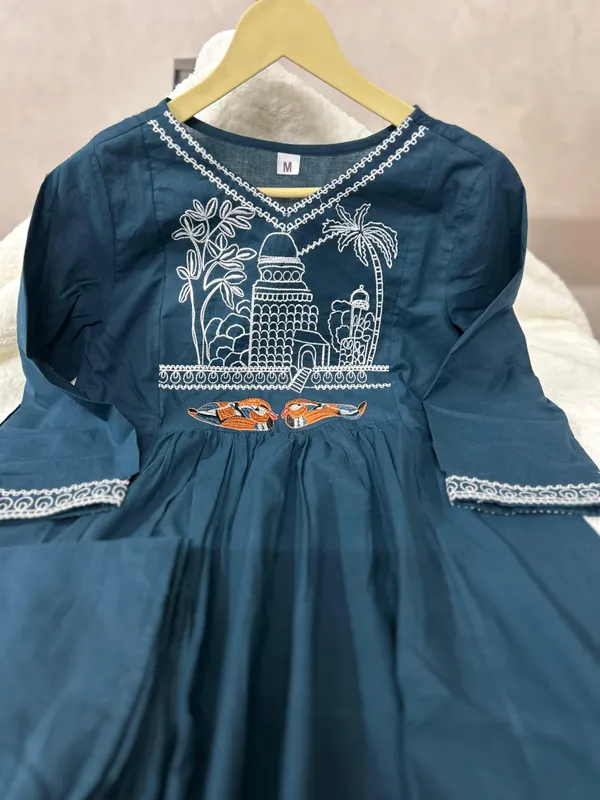 Teal_Blue_Kurta_Set_with_Heritage_Embroidery