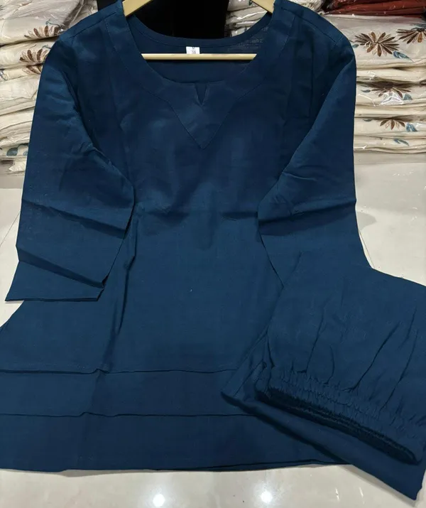 Blue_Cotton_Loose_Solid_Co_Ord_Set_For_Women