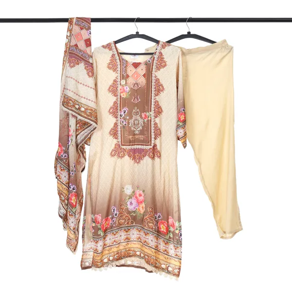 Beige_Elegant_Printed_Kurta_Set_With_Floral_Design_And_Dupatta_For_Women