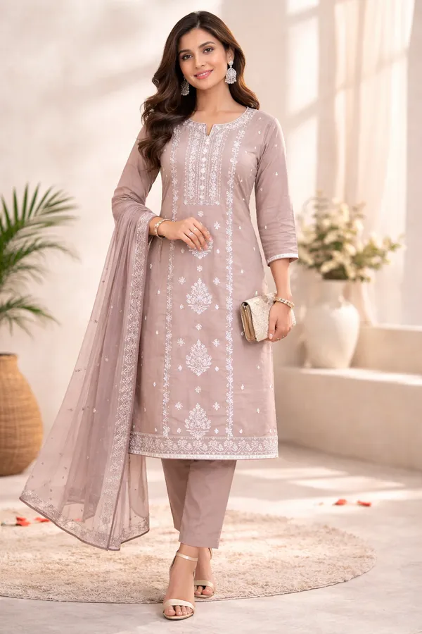 Beige_Elegant_Taupe_Embroidered_Pure_Salwar_Suit_With_Dupatta_For_Women