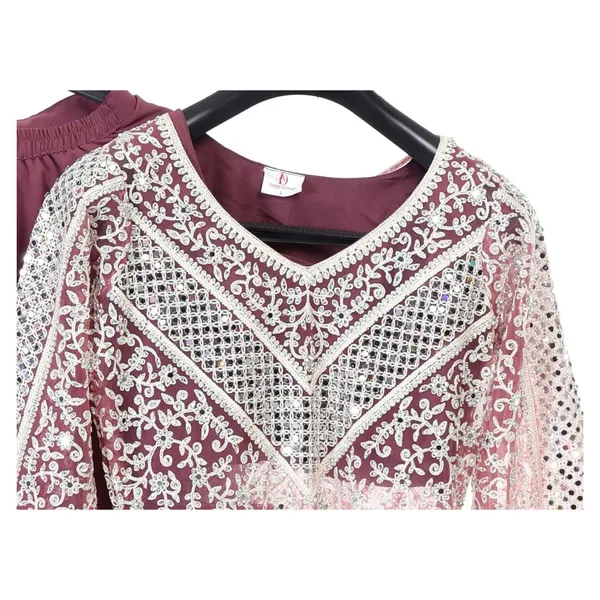 Mauve_Pink_Elegant_Mirror_Work_Kurta_Set_With_Palazzo_And_Dupatta_With_Readymade_Blouse_For_Women