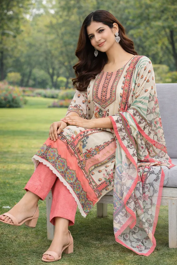 Cream_Printed_Soft_Muslin_Cotton_Mix_Salwar_Suit_Set_With_Dupatta_For_Women