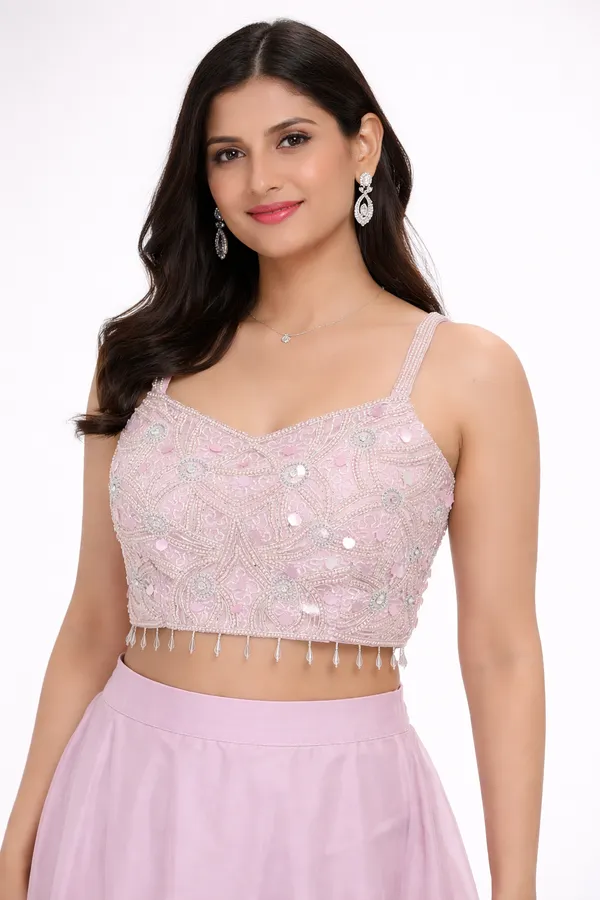 Pink_Designer_Lehenga_Set_With_Shrug_For_Women