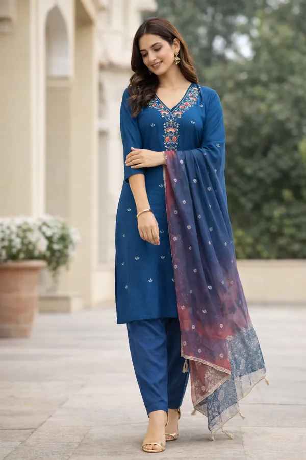 Blue_Elegant_Embroidered_Kurta_Set_With_Dupatta_For_Women