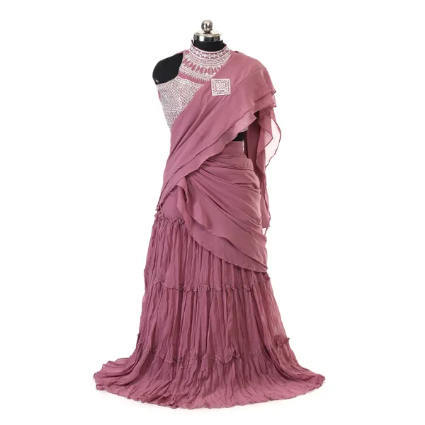 Mauve_Pink_Designer_Ruffle_Lehenga_Saree_With_Embroidered_Blouse_For_Women