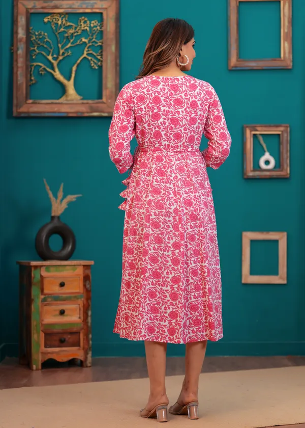 Peach_Rayon_Regular_Fit_Solid_Anarkali_Kurta_Dress_For_Women
