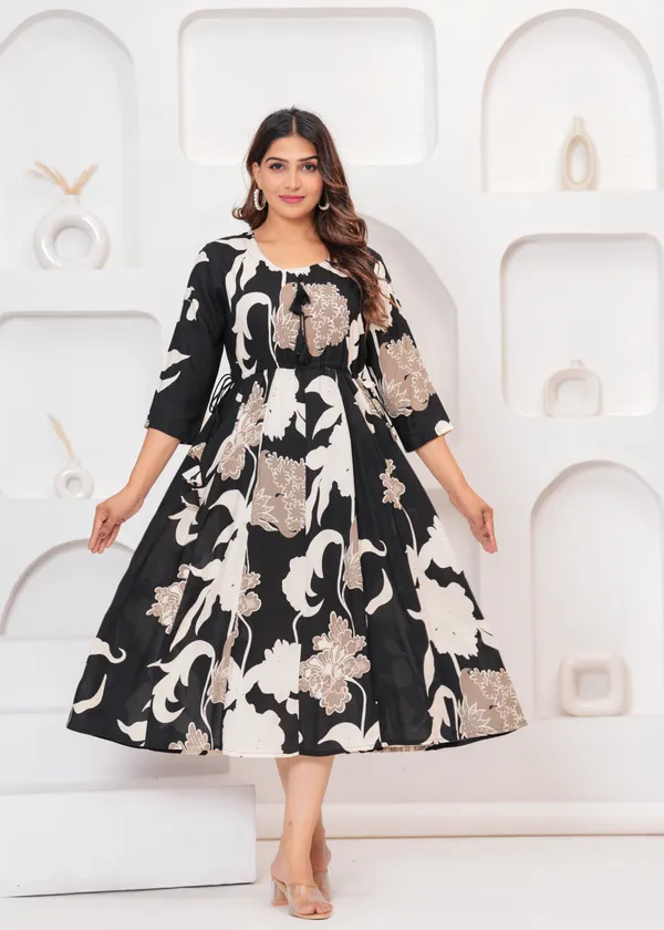 Black_Rayon_Regular_Fit_Solid_Anarkali_Kurta_Dress_For_Women