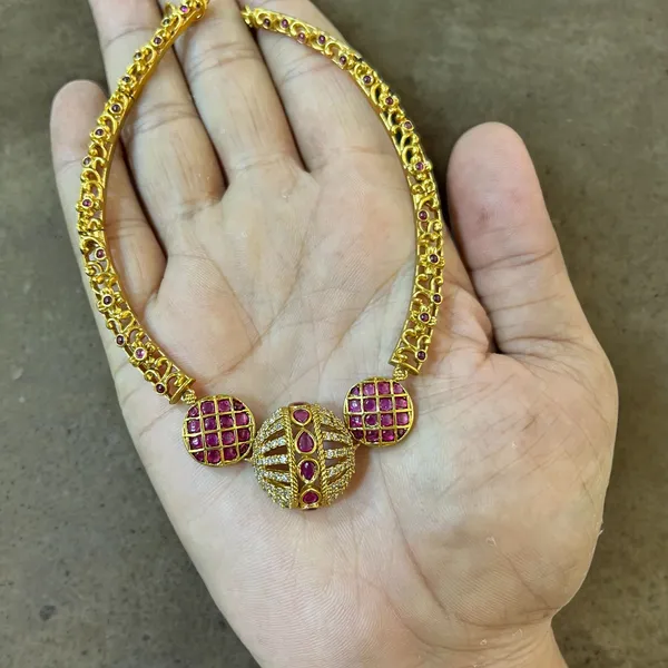 Ruby_Maharani_Antique_Choker_Set