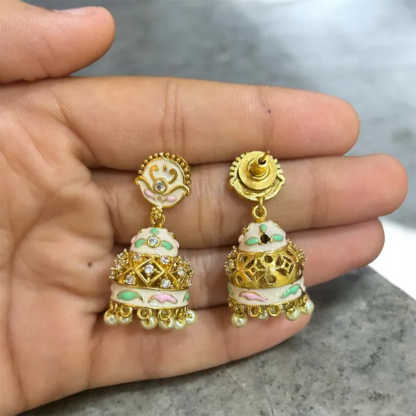 Multicolor_Dazzling_Meenakari_Antique_Jhumka