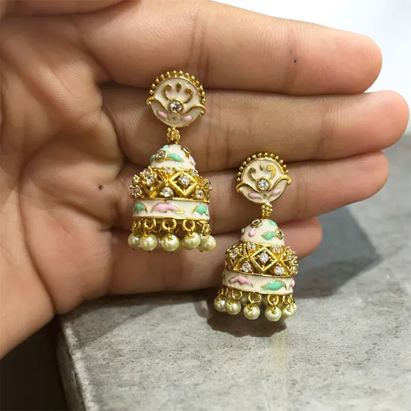 Multicolor_Dazzling_Meenakari_Antique_Jhumka
