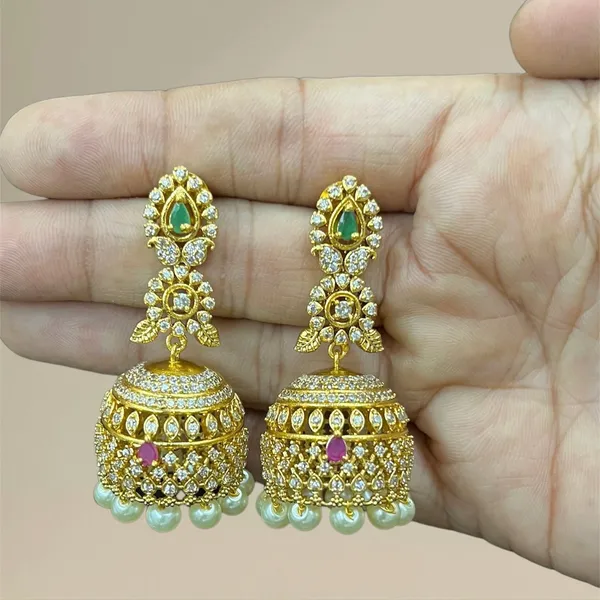 Ruby_Green_Cz_Fusion_Jhumka