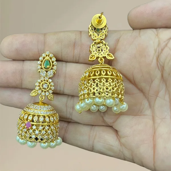 Ruby_Green_Cz_Fusion_Jhumka