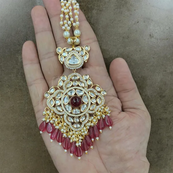 Ruby_Maharani_Style_Kundan_Gold_Plated_Necklace_Set_For_Women