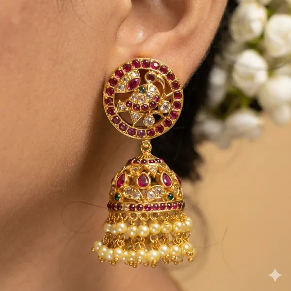 Sunehri_Kalamkari_Jhumka