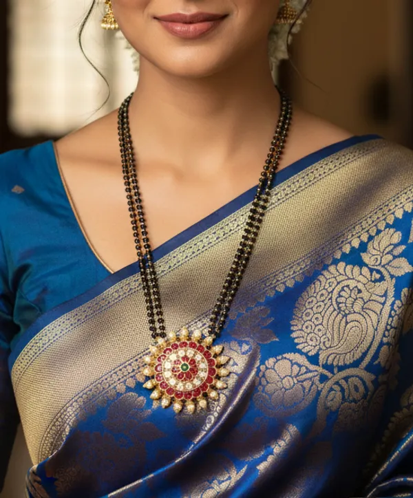 Ruby_Green_Elegant_Chakra_Gold_Plated_Mangalsutra