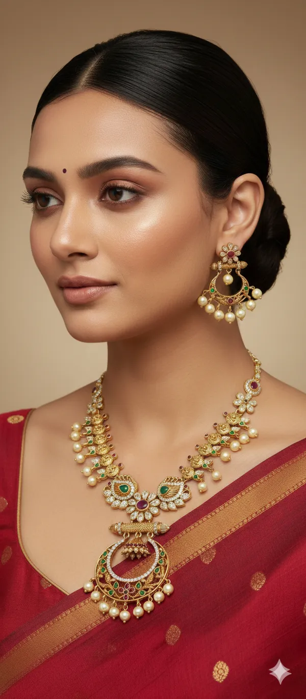 Mayura_Pearl_Temple_Necklace_Set