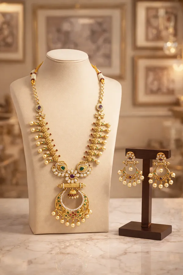 Mayura_Pearl_Temple_Necklace_Set