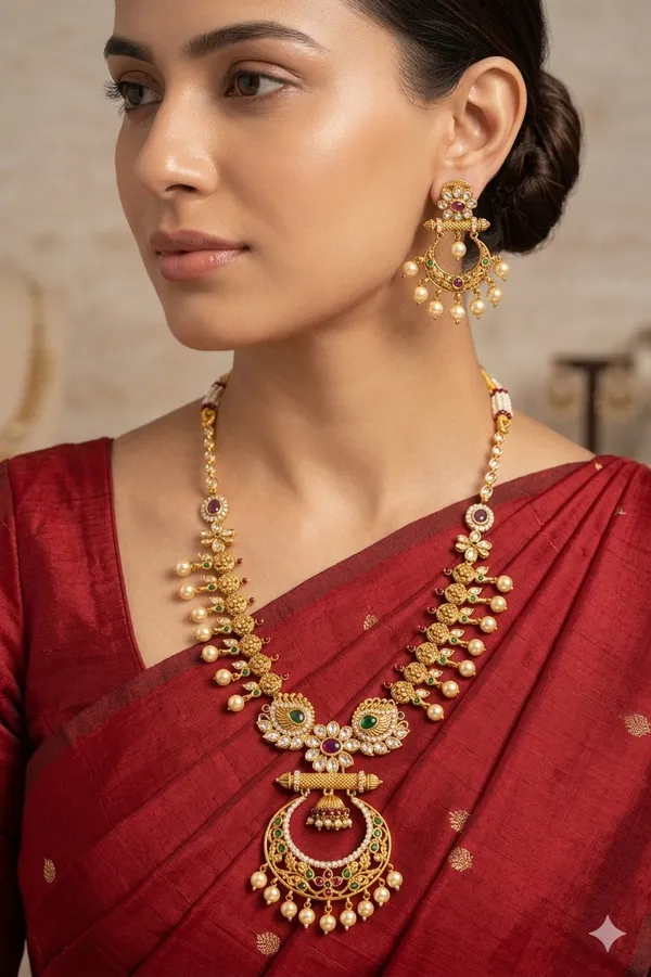 Mayura_Pearl_Temple_Necklace_Set