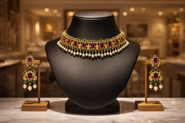 Rajwada_Full_Ruby_Green_Pearl_Bridal_Choker_Set