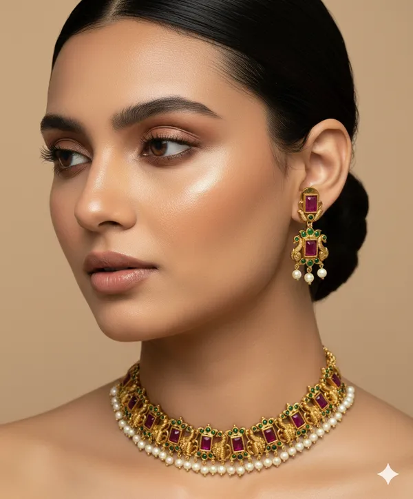 Rajwada_Full_Ruby_Green_Pearl_Bridal_Choker_Set