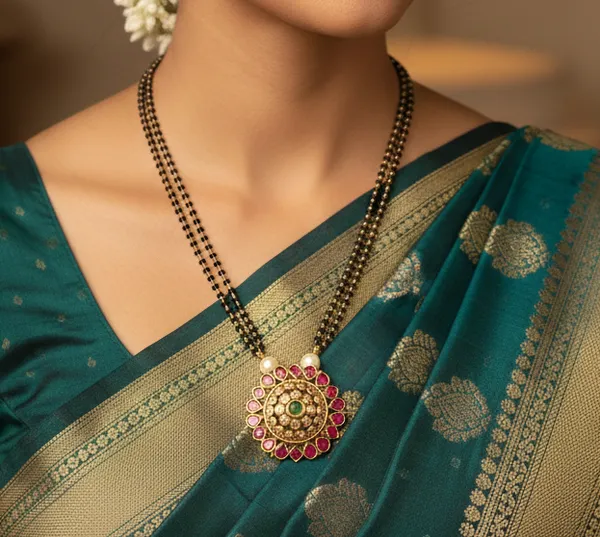 Ruby_Green_Dazzling_Chakra_Gold_Plated_Mangalsutra