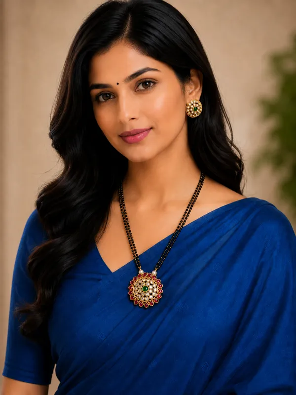Ruby_Green_Dazzling_Chakra_Gold_Plated_Mangalsutra