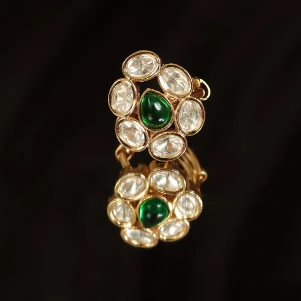 Green_Drop_Shape_Green_Kundan_Ring