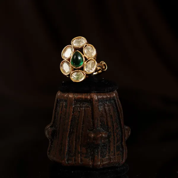 Green_Drop_Shape_Green_Kundan_Ring