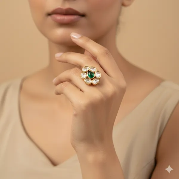 Green_Drop_Shape_Green_Kundan_Ring