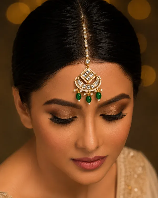 Green_White_Gold_Plated_Green_Kundan_Tikka
