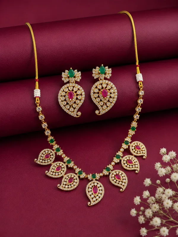 Ruby_Green_Paisley_Elegance_Necklace_Set