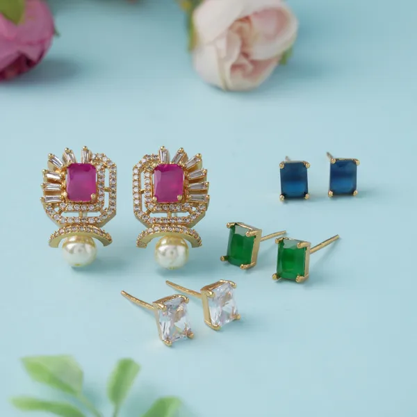 Multicoloured_Gold_Plated_studs