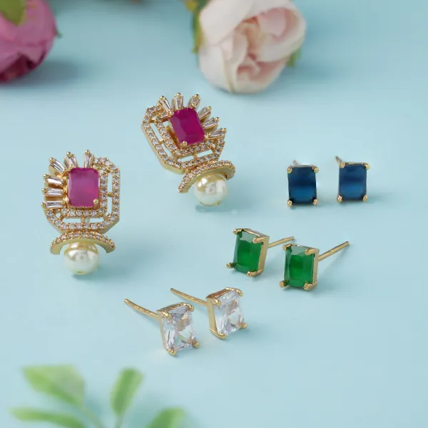 Multicoloured_Gold_Plated_studs