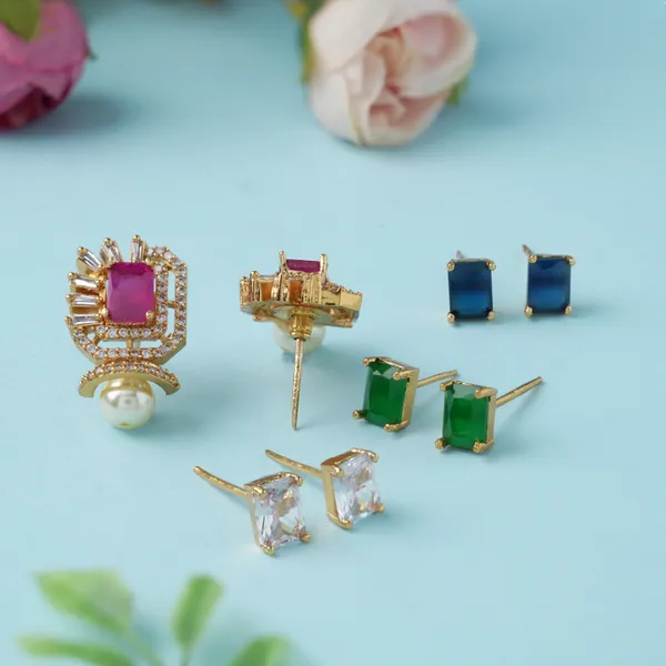 Multicoloured_Gold_Plated_studs