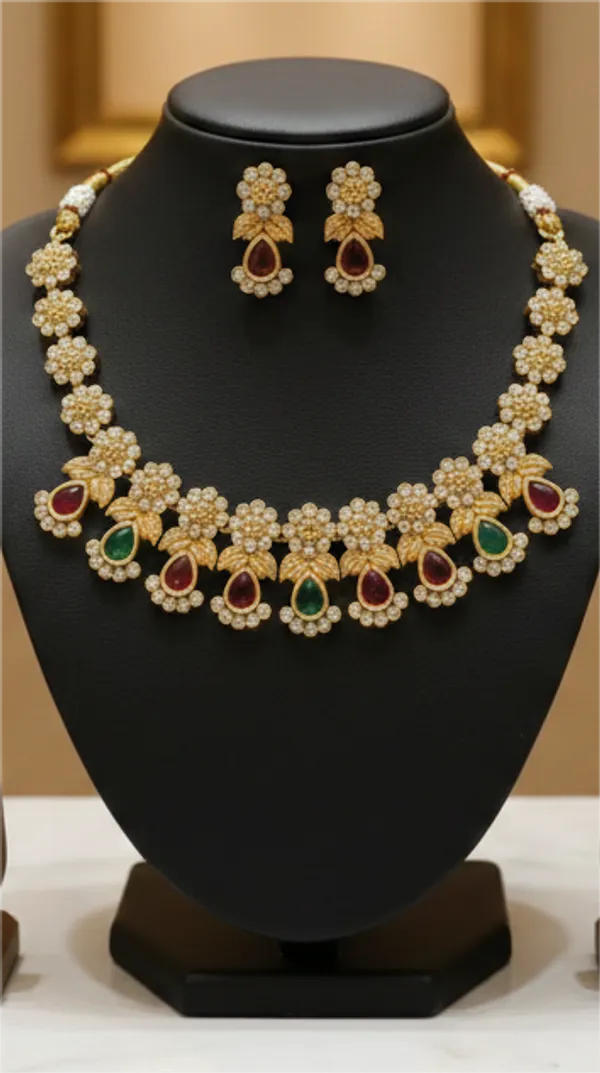 Golden_Blossom_Dazzle_Necklace_Set
