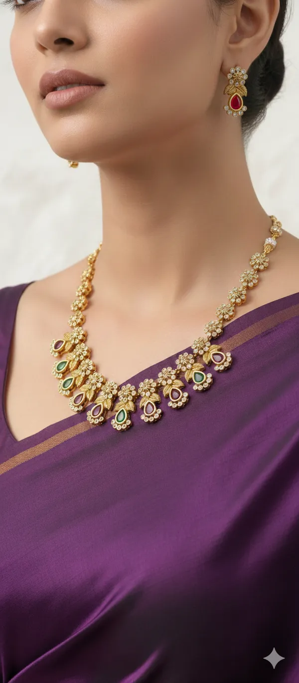 Golden_Blossom_Dazzle_Necklace_Set