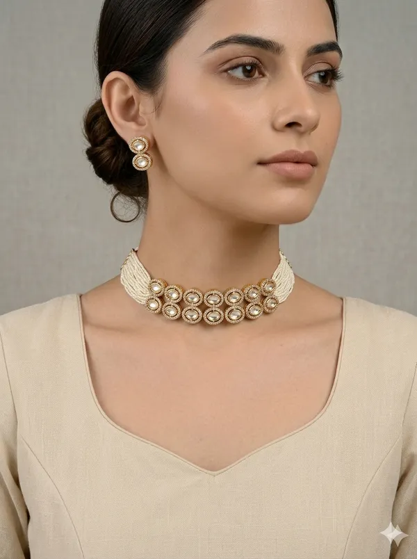 Beautiful_Multicoloured_Stone_Stubbed_Kundan_Choker_Set