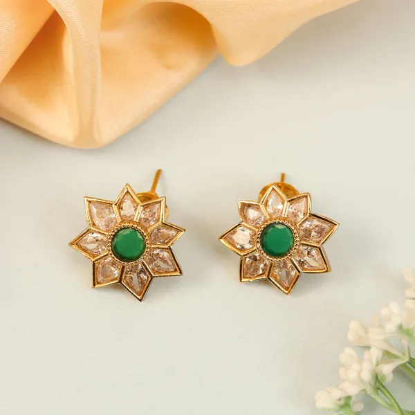 Ruby_Green_Star_Shape_Antique_Pendant_Choker_Set