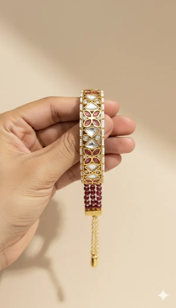 The_Emerald_Ruby_Petal_Kundan_Bracelet
