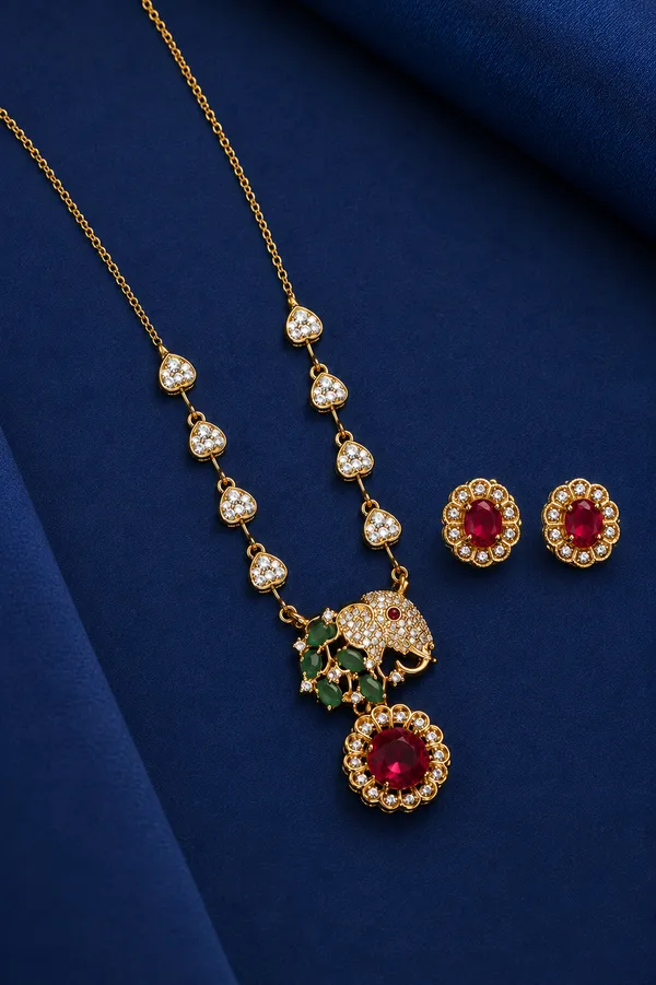 Ruby_Green_Halo_Luxe_Necklace_Set