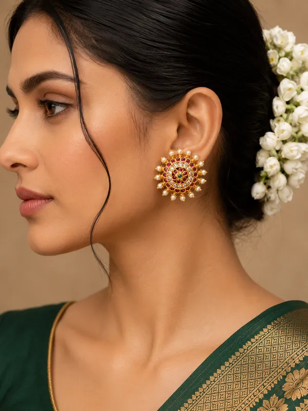 Regal_Ruby_&_Emerald_Round_Studs