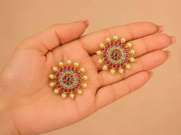 Regal_Ruby_&_Emerald_Round_Studs