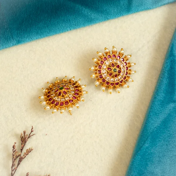 Regal_Ruby_&_Emerald_Round_Studs