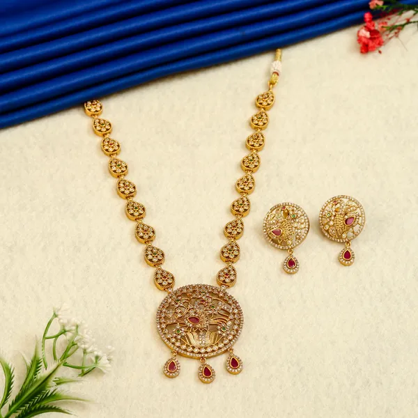 Antique_Peacock_CZ_Stone_Necklace_Set