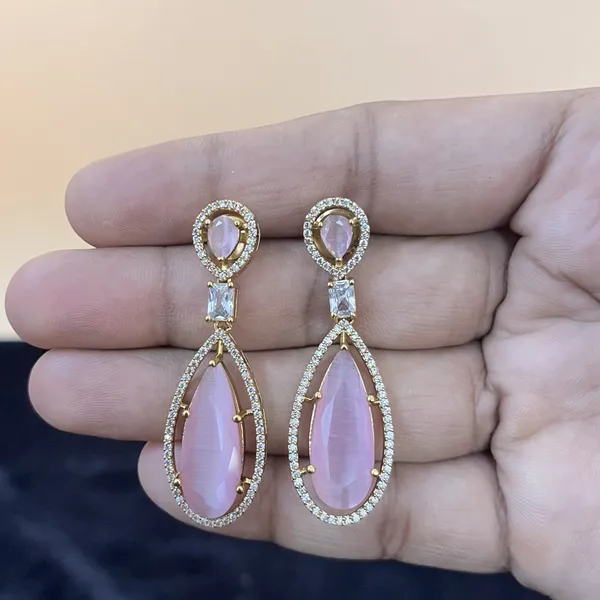 Multicoloured_Stone_Gold_Plated_Earring_Set
