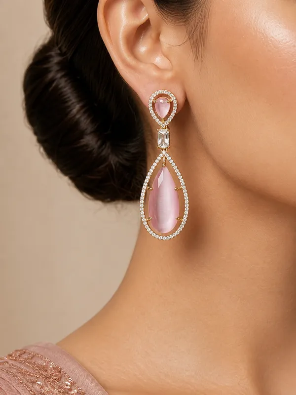 Multicoloured_Stone_Gold_Plated_Earring_Set