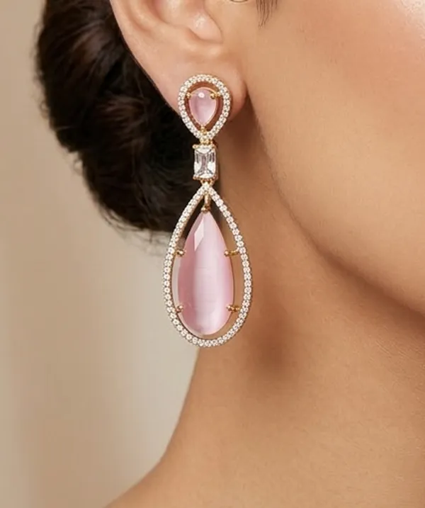 Multicoloured_Stone_Gold_Plated_Earring_Set