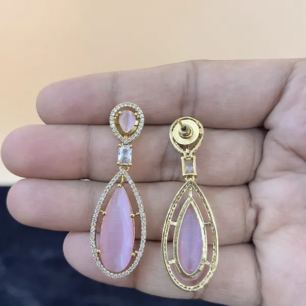 Multicoloured_Stone_Gold_Plated_Earring_Set