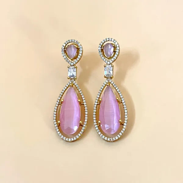 Multicoloured_Stone_Gold_Plated_Earring_Set