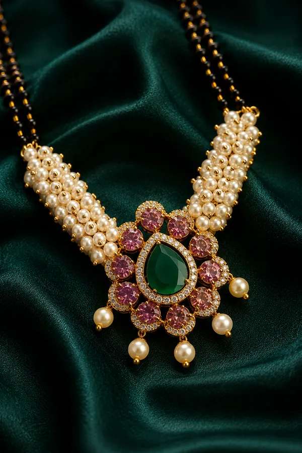 Emerald_Bloom_Mangalsutra_Set